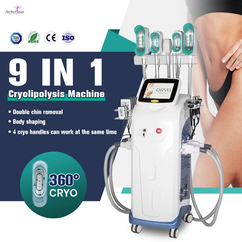 360&deg; Cryolipolysis Slimming Fat Freezing Weight Loss Freeze Cryo Lipo Laser Beauty Vacuum Cavitation System Lipolaser RF Cool Body Sculpting Machine