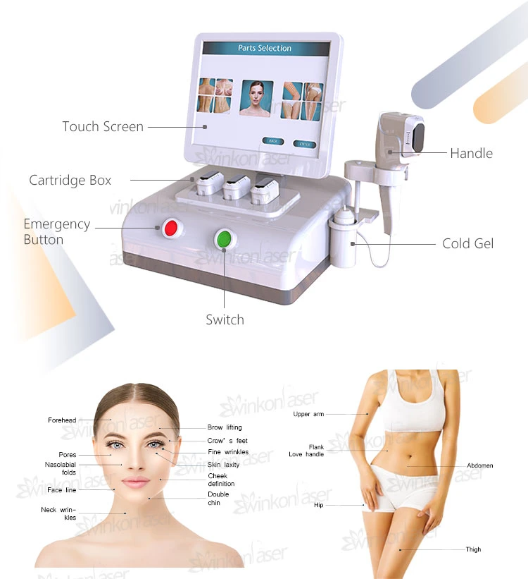 3D Hifu Face Lift Wrinkle Removal and Body Slimming Machine Hifu Mini