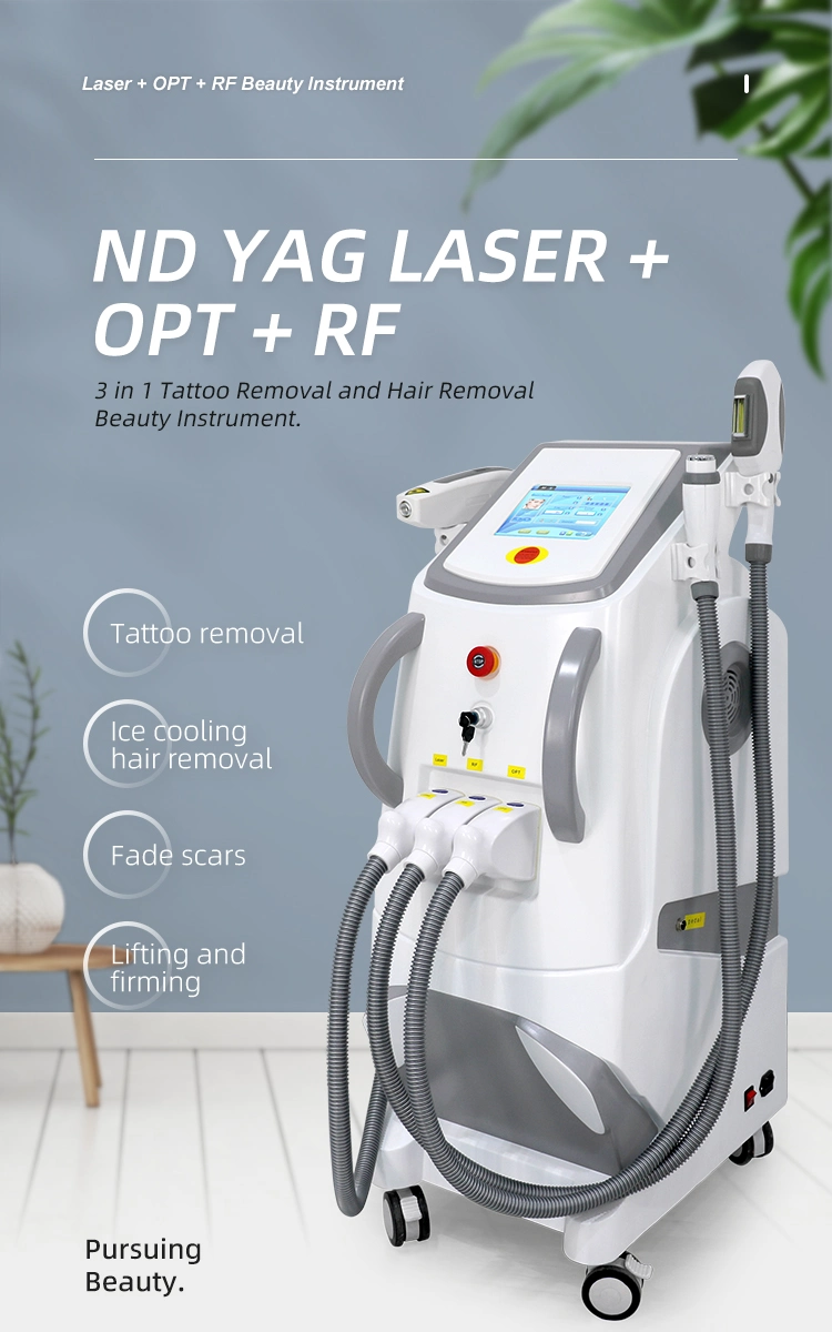 Epilator Electrolysis Machine Elight IPL RF Laser 3 in 1 for Hair Removal &amp; Pigment Removal/IPL Laser Machine