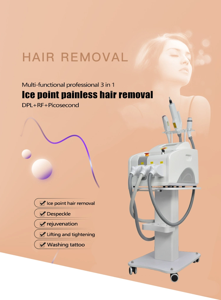 Medical CE Approved High Quality IPL Elight 3 in 1 Multi-Fuctional Hair Removal Machine