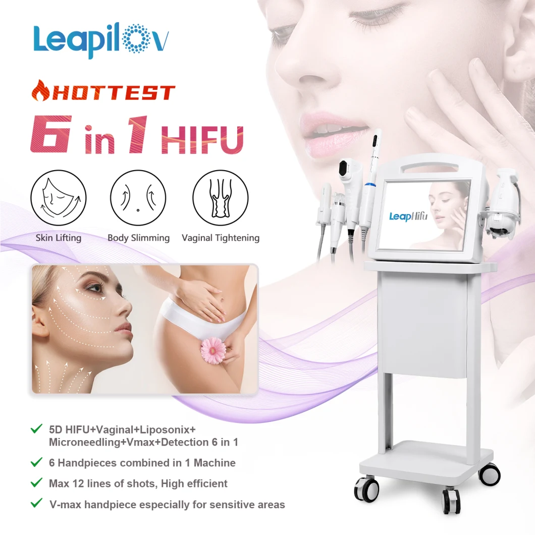 5D 7D Hifu Cartridges 12 Lines Face Lift Portable Vmax Hifu Vaginal Tightening Body Slimming 4D Hifu