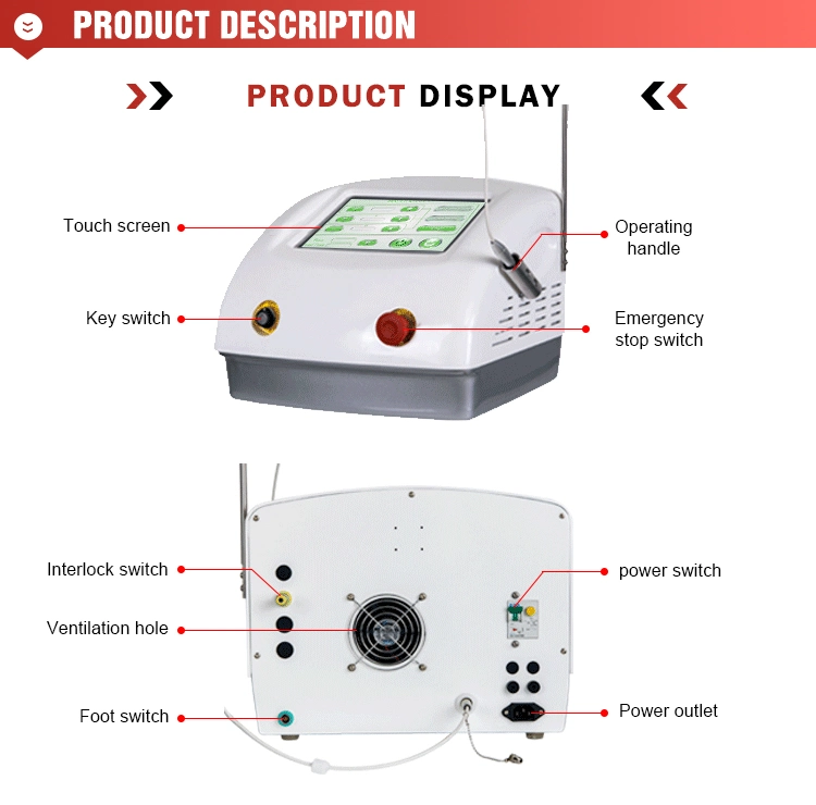 30W 980nm Diode Laser Vascular Lesions Removal