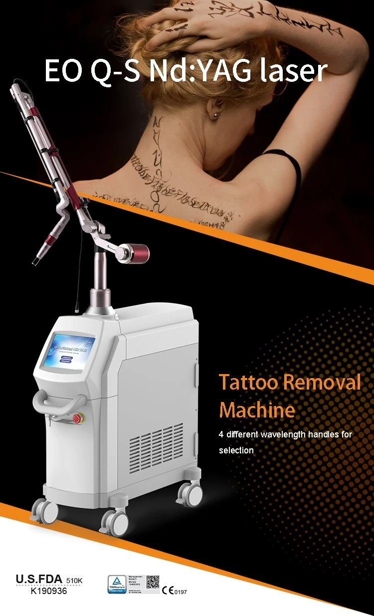 High Quality 1064nm/532nm Q Switch ND YAG Laser CE Best 1064nm 532nm ND YAG Laser Tattoo Removal Machine Laser Tattoo Removal