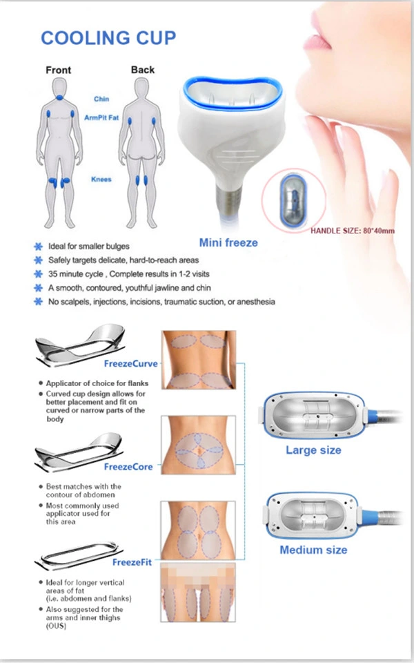 7 in 1 360 Degree Fat Freeze Cryolipolysis Cool Tech Beauty Salon Equipment with 40K Cavitation RF Lipolaser