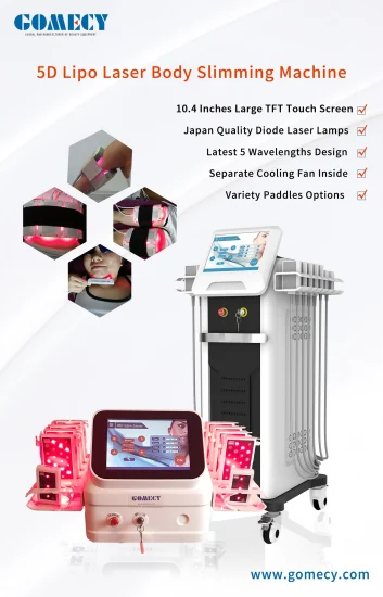 5D Lipo Laser Slimming Machine Lipolaser 650nm Diode Red Light Therapy