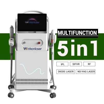 Professional IPL Multifunction 5 In1 IPL+ND: YAG Laser+ RF Laser Hair Removal IPL